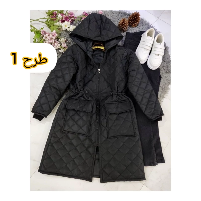 کاپشن اسرا جنس امبردی با پشم شیشه ضخیم فری سایز 38 تا 46