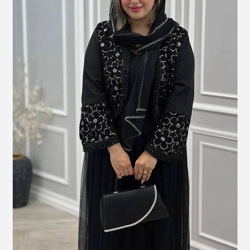 ست روناک سه تکه کت و دامن و شال جنس مازراتی فری سایز38تا 46