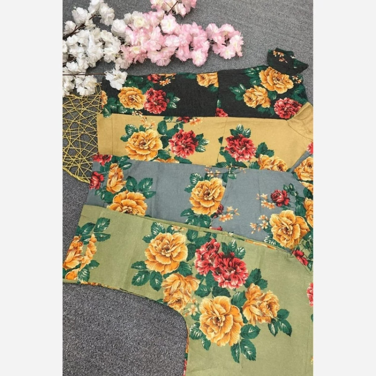 شومیز گره ای جنس نخی کرپ فری سایز 36تا 48
