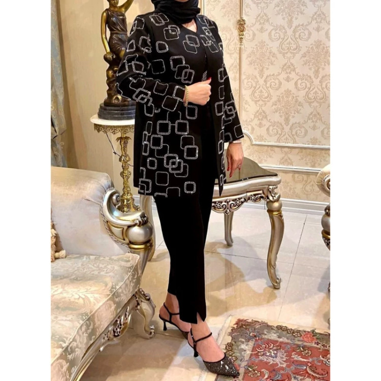 کت تک مجلسی نگین مربعی و گلبرگ مازراتی اعلا سایزبندی 38تا 52