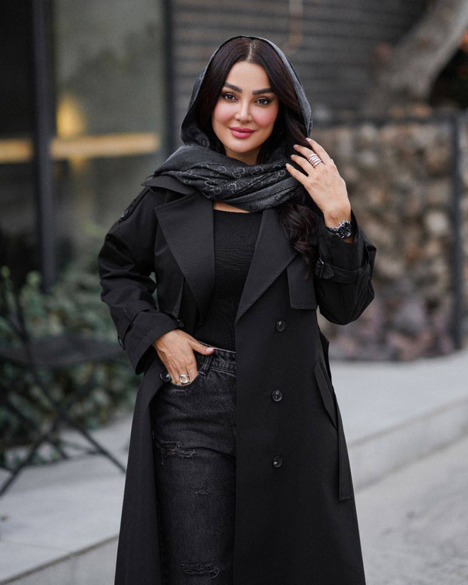 بارونی بلند آستردار جنس پرادو سایزبندی38 تا 48