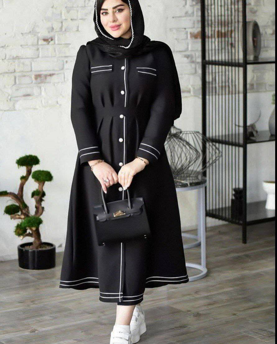 مانتو تینا جنس تترون مانتویی سایزبندی 38تا 46