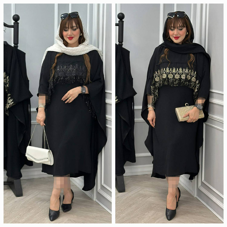 ست پیراهن رویه دار فاخر جنس ابروبادی فری سایز ۳۸ تا ۴۸