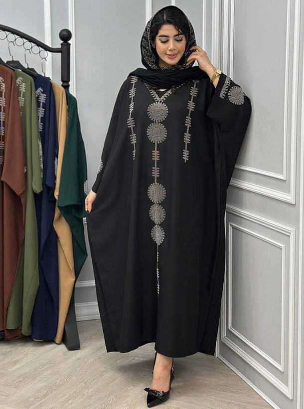 مانتو عبایی ساحلی آسمین جنس الیزه فری سایز ۳۸تا ۵۴