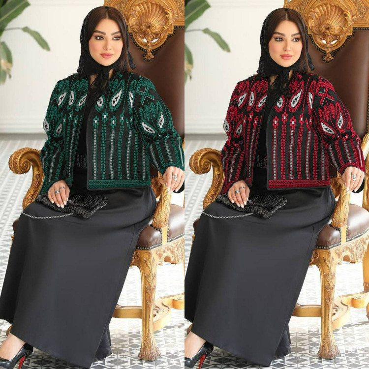 ست کت و سارافون ققنوس جنس تافته و پرشین فری سایز 36تا 46