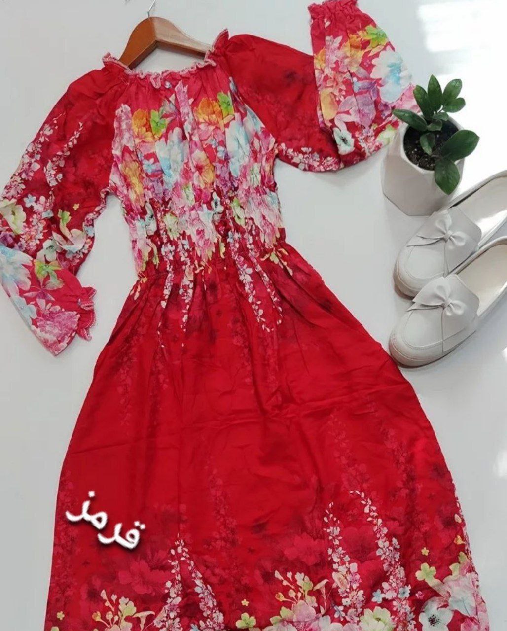 ساحلی گلدار جنس نخی فری سایز 38 تا 46