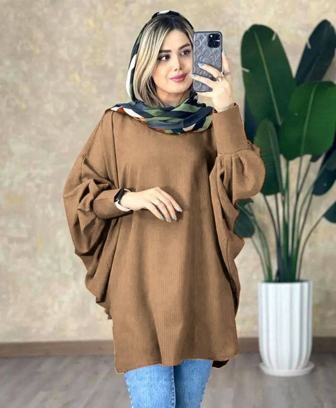 پانچ گیسو جنس کرپ حریر میله ای فری سایز 38 تا 50