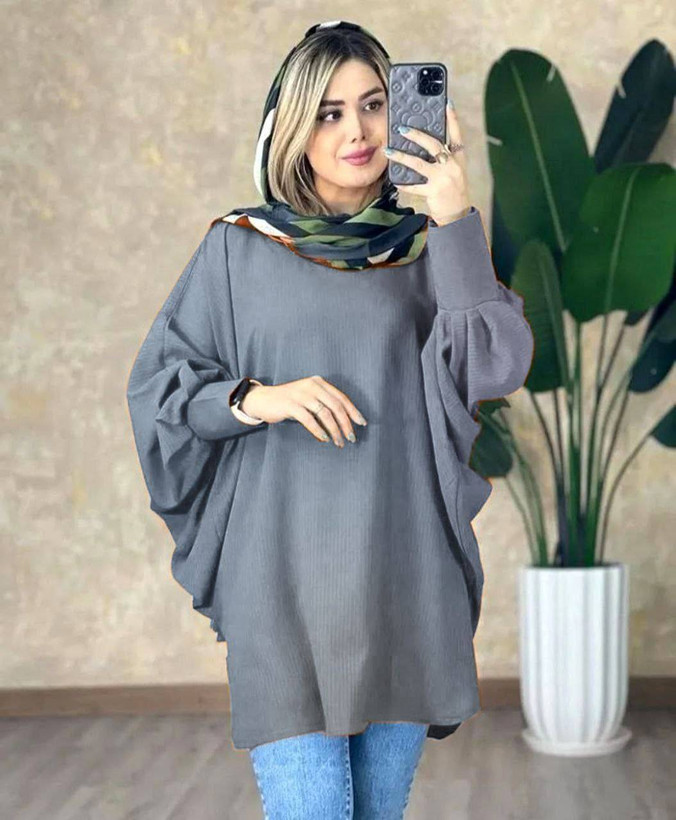 پانچ گیسو جنس کرپ حریر میله ای فری سایز 38 تا 50