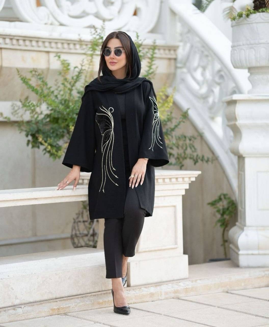 مانتو کتی پروانه جنس مازراتی سایزبندی ۳۸ تا ۵۲