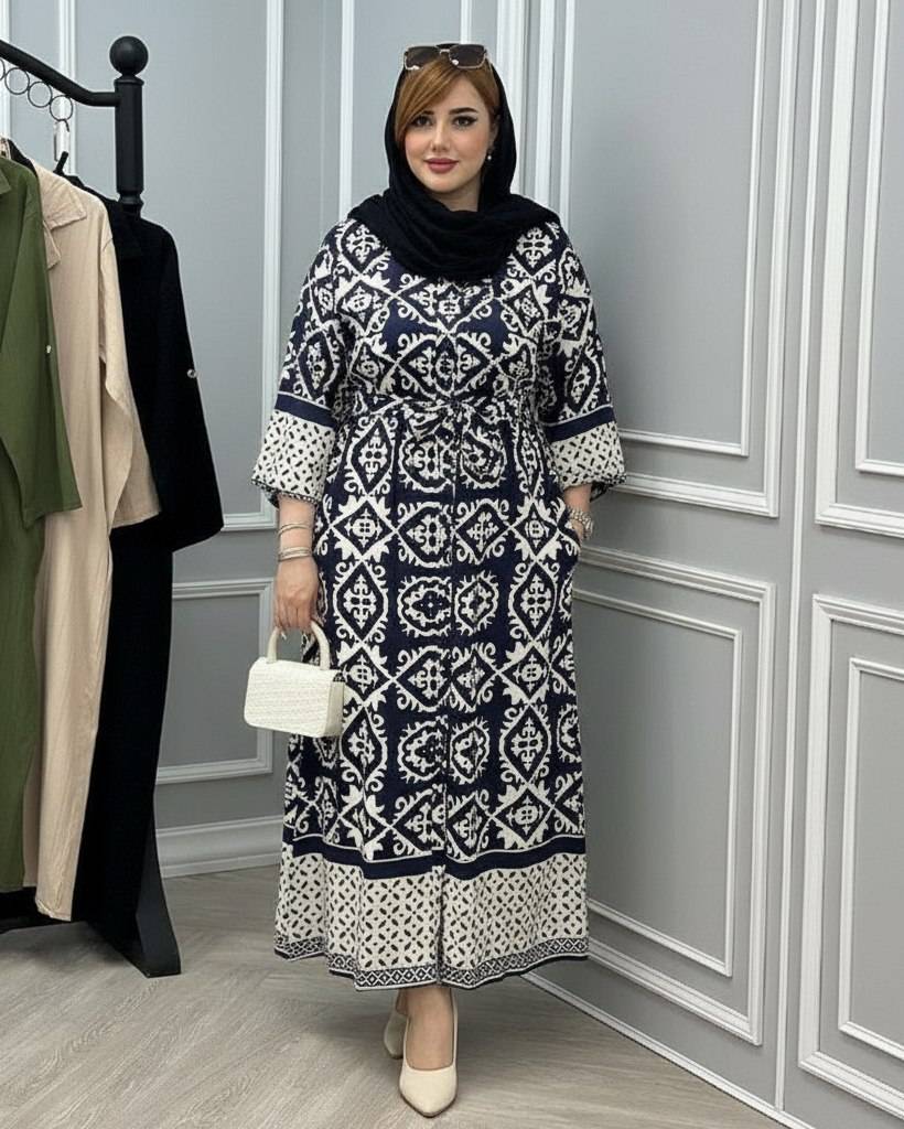ساحلی آبنبات جنس نخی ژاکارد فری سایز 38 تا 48