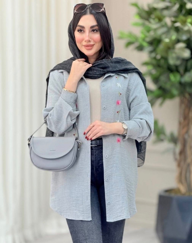 شومیز شبدر جنس شانتون فری سایز 38 تا 48