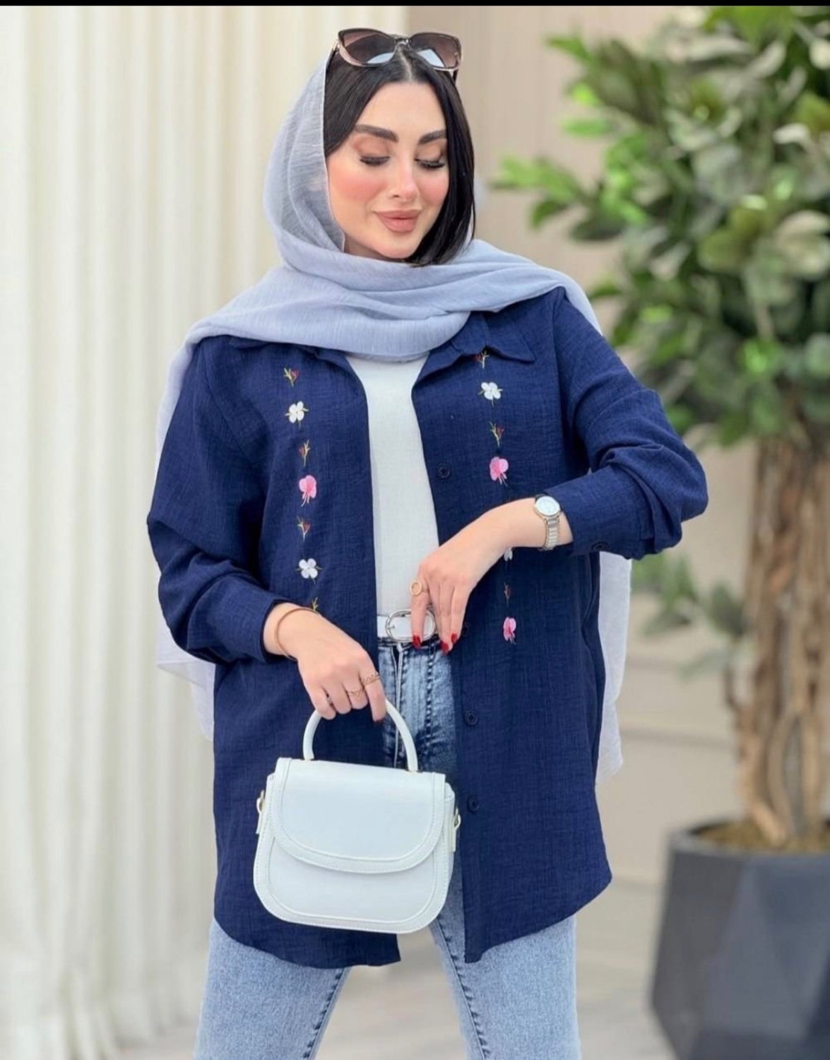 شومیز شبدر جنس شانتون فری سایز 38 تا 48