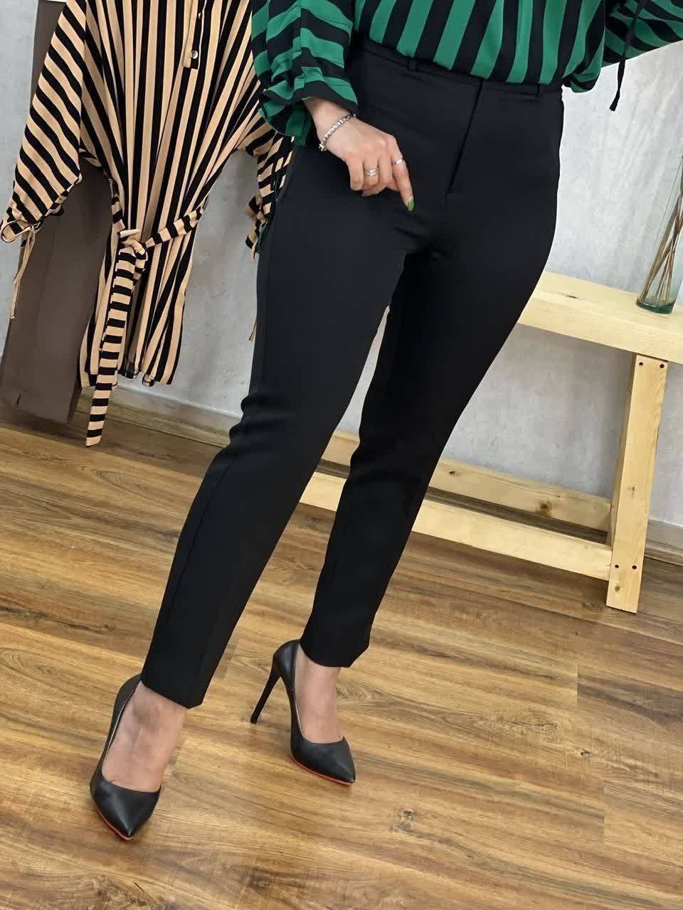 شلوار راسته بغل چاکدار جنس مازراتی سایزبندی 38 تا 50