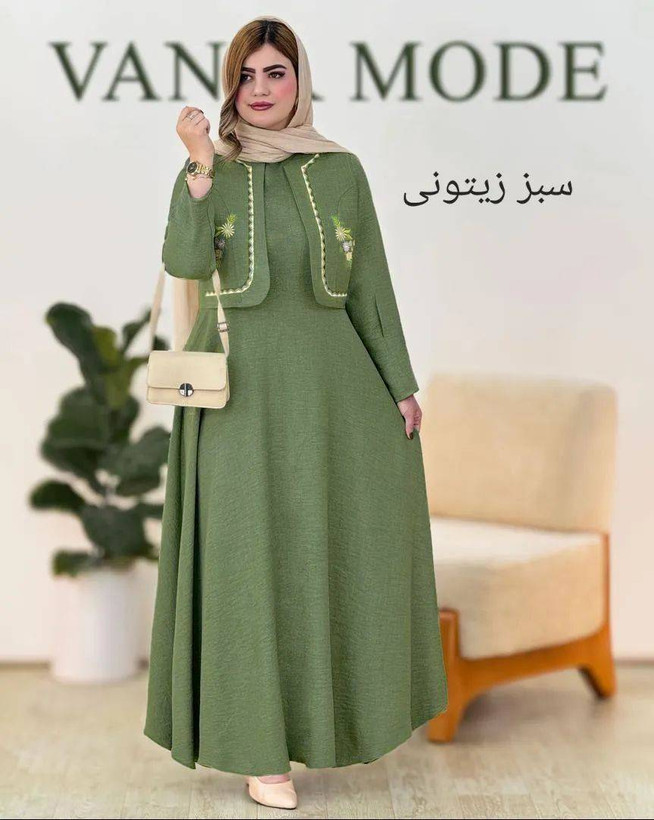 ست کت و سارافون همتا جنس شانتون فری سایز38 تا 46
