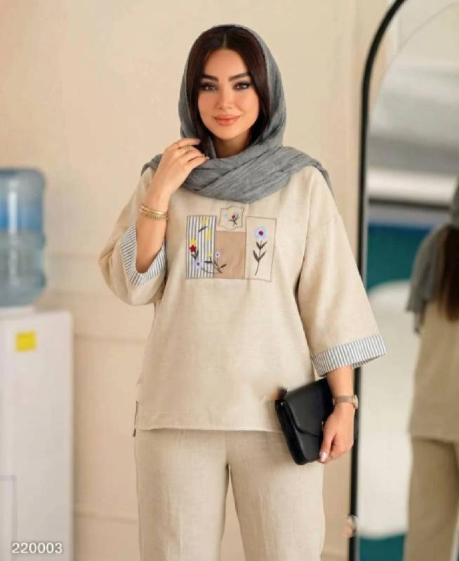 تونیک و شلوار میشکا جنس شانتون فری سایز ۳۸ تا ۴۶