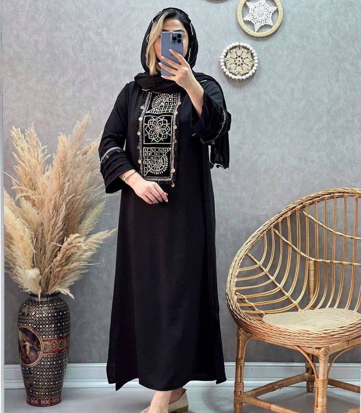 مانتو مدل دلارا کتیبه جنس ابروبادی فری سایز 38 تا 46