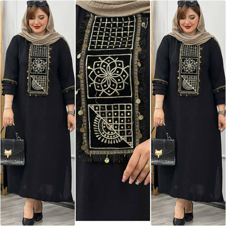 مانتو مدل دلارا کتیبه جنس ابروبادی فری سایز 38 تا 46
