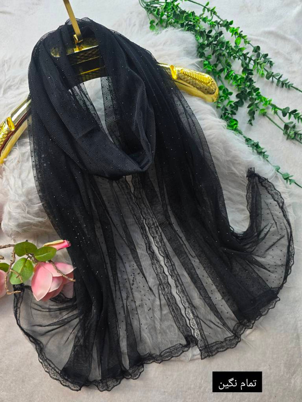 شال مجلسی طرح مخمل اندازه 170 در65
