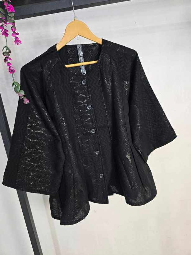 مانتو گلسا جنس کرپ ژاکارد فری سایز 38 تا 46