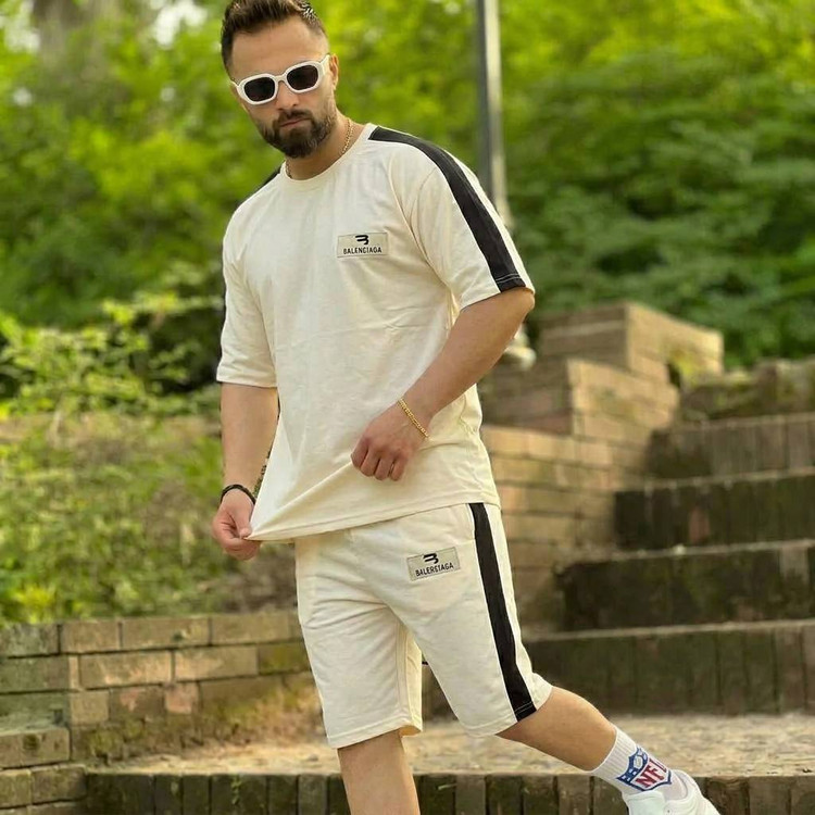 ست اسپرت مردانه بالنسیاگا جنس پنبه گلکسی سایزبندی L تا XXXL
