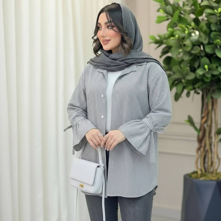 شومیز شیما جنس نخی خنک فری سایز 38 تا46