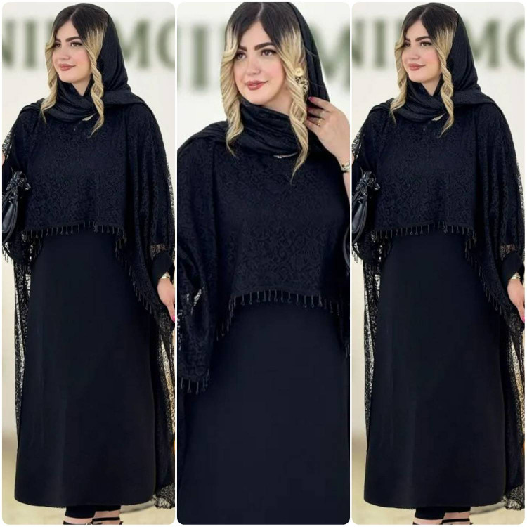 ست دوتیکه مجلسی رویال جنس بوگاتی و دانتل فری سایز 38 تا48