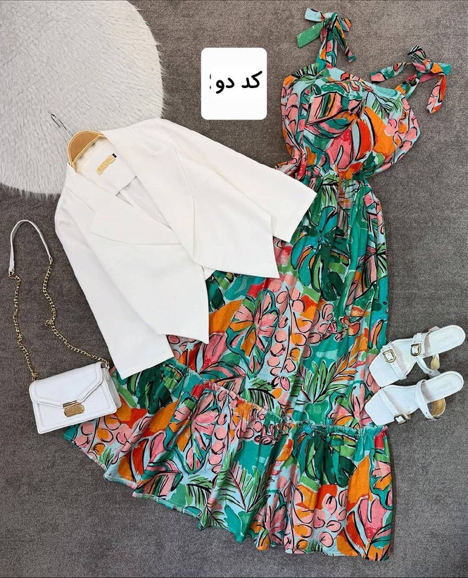 کت و سارافون گلشیفته جنس بوگاتی فری سایز 38 تا 48