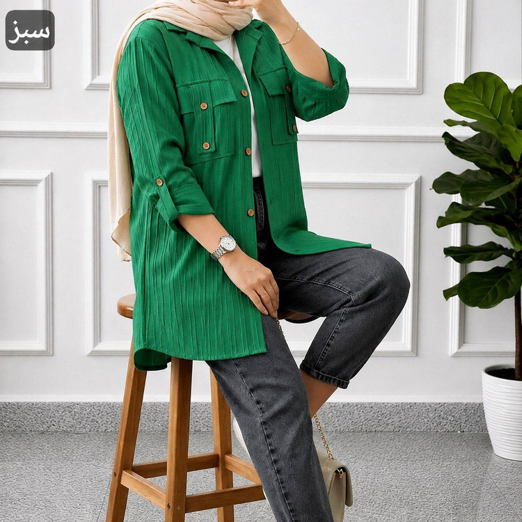 شومیز جیب صلیبی جنس آیوا فری سایز 38 تا 46