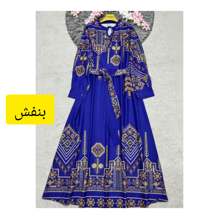 پیراهن سنتی ساحلی نسیم جنس فلور فری سایز 38 تا 46