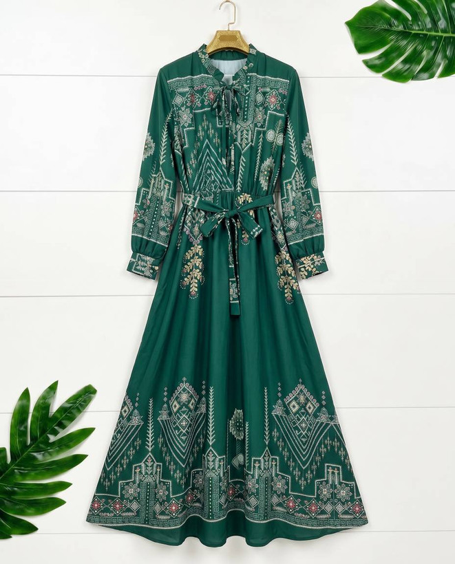 پیراهن سنتی ساحلی نسیم جنس فلور فری سایز 38 تا 46
