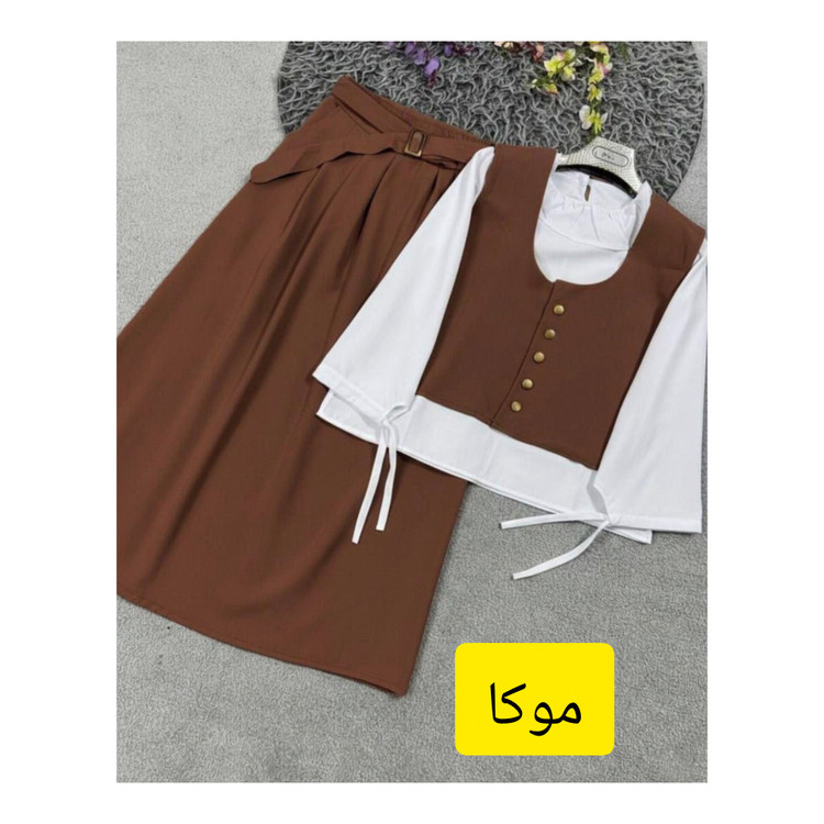 ست چهارتکه سپیده جنس مازراتی و داکرون فری سایز38تا 48