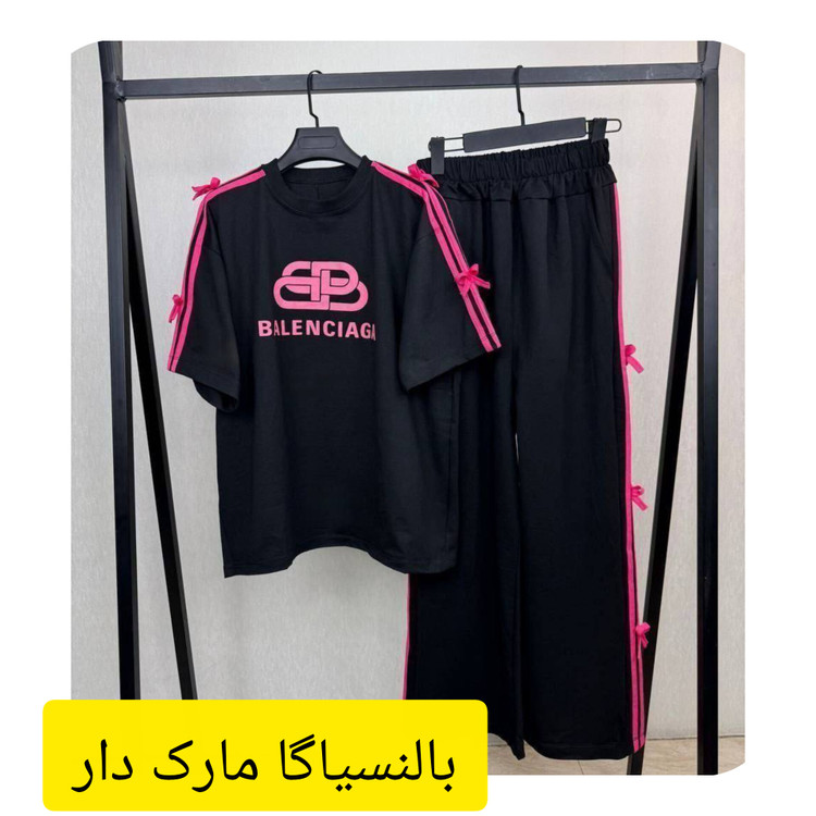 ست تیشرت و شلوار پاتریک جنس اسپان پنبه فری سایز38تا 48