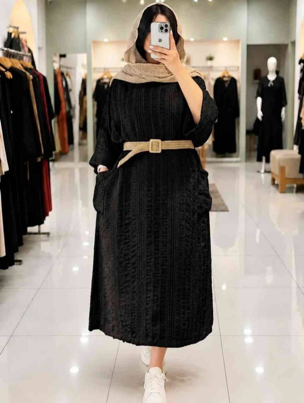 کفتان تیارا جنس کوک دوزی فری سایز 40 تا 50