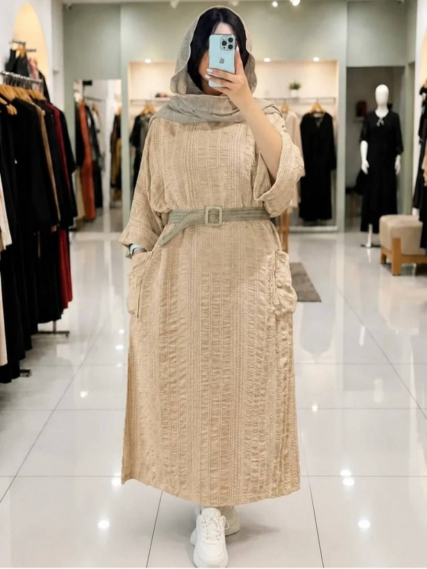 کفتان تیارا جنس کوک دوزی فری سایز 40 تا 50