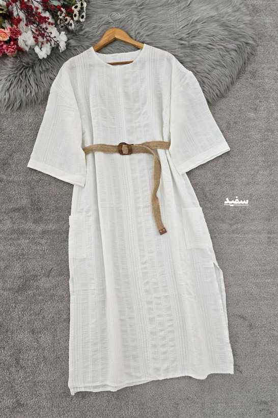 کفتان تیارا جنس کوک دوزی فری سایز 40 تا 50