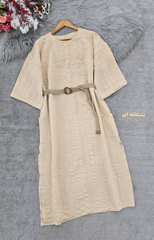 کفتان تیارا جنس کوک دوزی فری سایز 40 تا 50