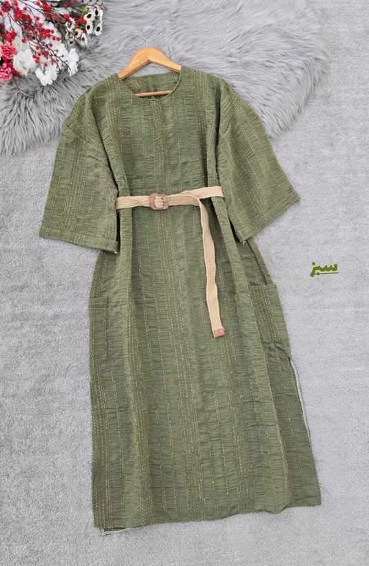 کفتان تیارا جنس کوک دوزی فری سایز 40 تا 50