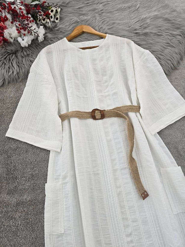 کفتان تیارا جنس کوک دوزی فری سایز 40 تا 50