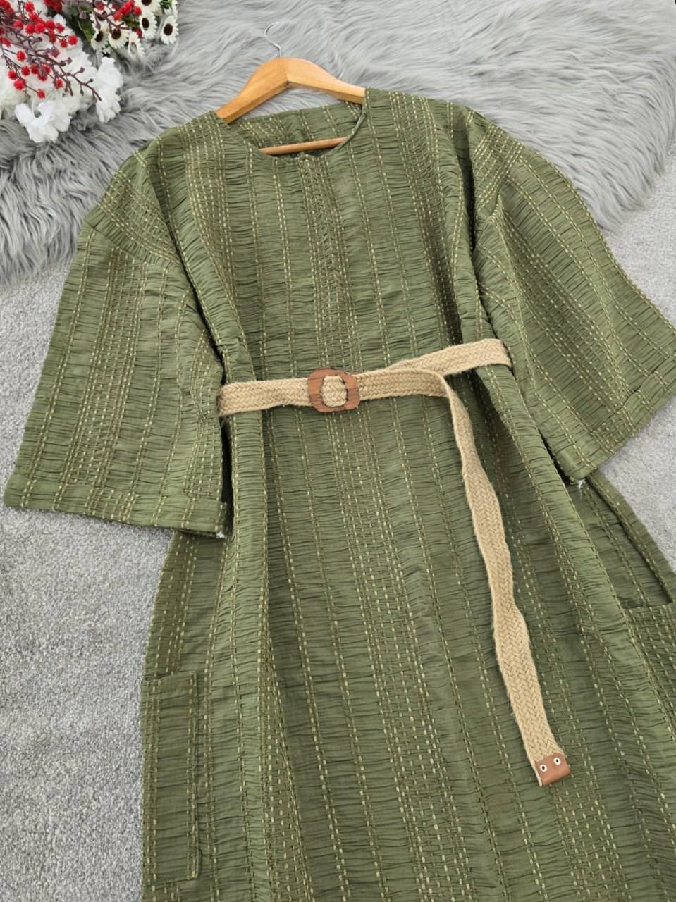 کفتان تیارا جنس کوک دوزی فری سایز 40 تا 50