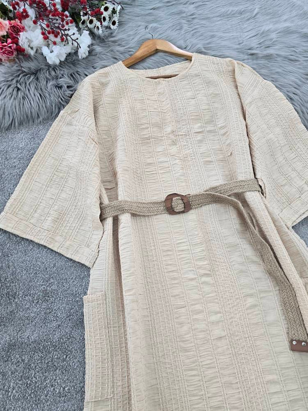 کفتان تیارا جنس کوک دوزی فری سایز 40 تا 50